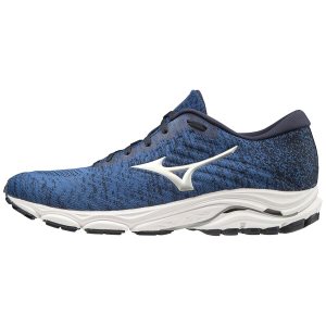 Mizuno Wave Inspire Waveknit Mens Running Shoes Canada - Navy